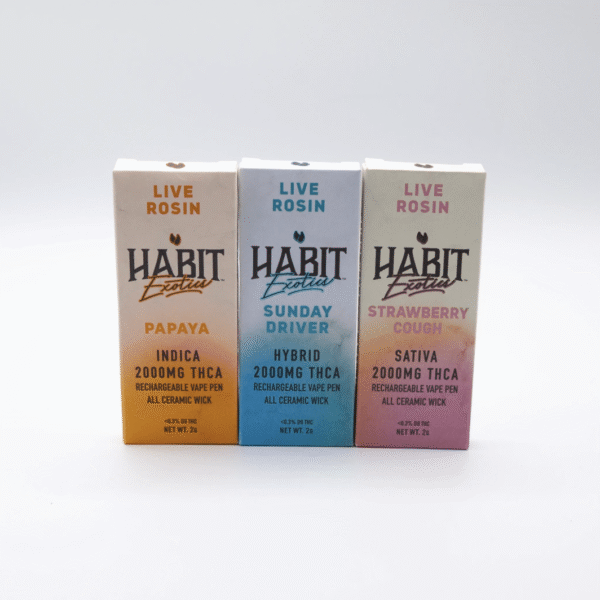 Introducing Habit Live Rosin 2G Disposable Available now at Scarlet Reserve